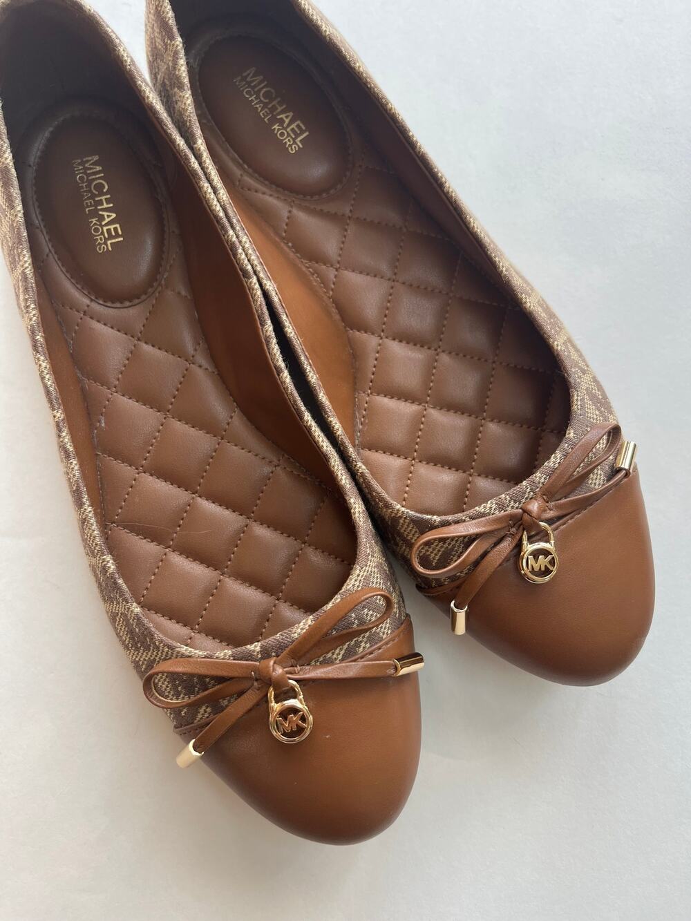 Michael Kor Melody Quilted Cap Toe Ballet Flats